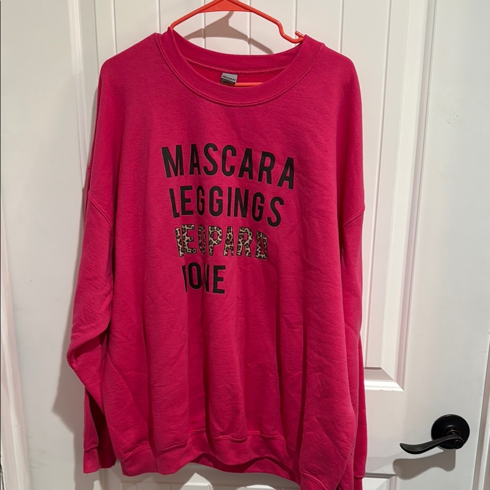 Pink, black, leopard sweatshirt